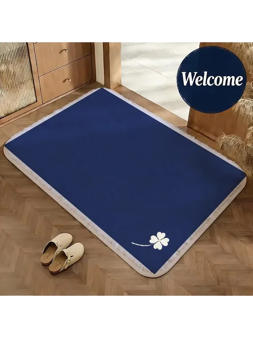 Нет бренда Нескользящий впитывающий коврик из полиэстера Бежевый, 40x60, 50x80, фото 2