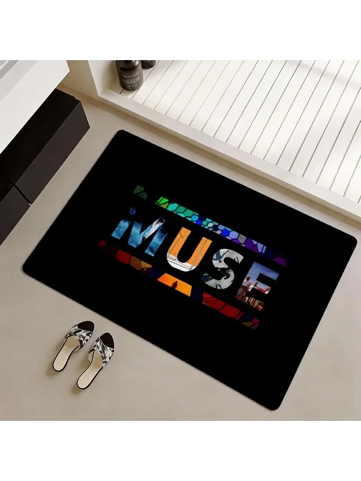 Нет бренда Коврик Rock Band M-Muse из фланеля 80x120cm, Black3, черный, фото 2