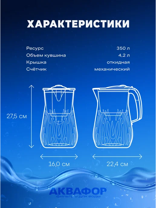 Аквафор Фильтр кувшин Орлеан с модулем А7, 2 шт, фото 7