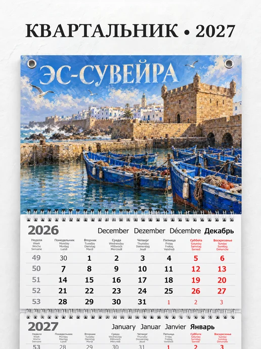 Календарь квартальный 2027 Эс-Сувейра