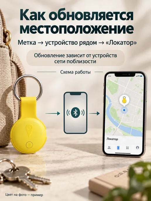 Нет бренда Bluetooth-метка для Apple Локатор с чехлом и кольцом, розовый, фото 3
