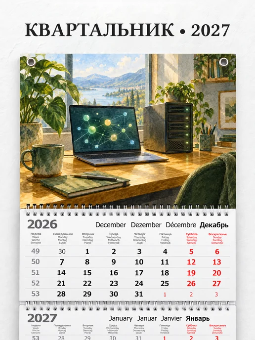 Календарь квартальный 2027 backend-разработчика