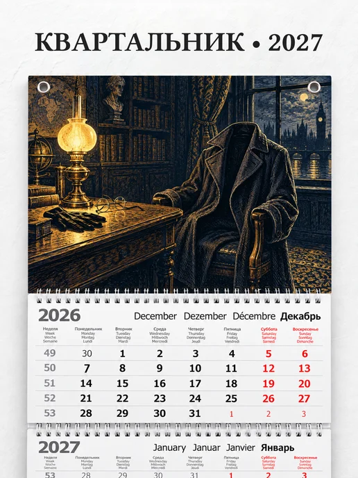 Календарь квартальный 2027 Человек-невидимка