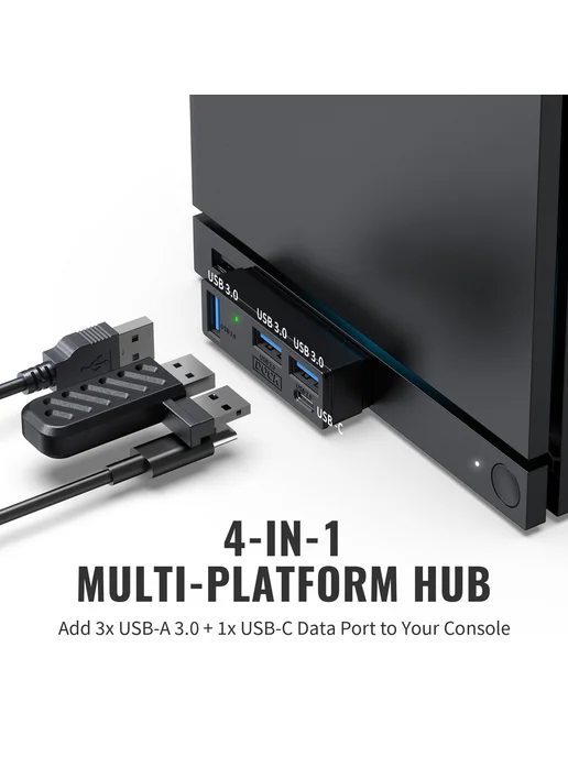 USB 3 0 хаб 4в1 для Steam, PS5, ПК, ноутбука, расширитель, вариант, фото 2