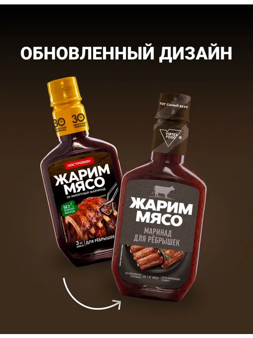 Маринад "Жарим мясо" для ребрышек 300г 1шт, 300 г, 1 шт, фото 2