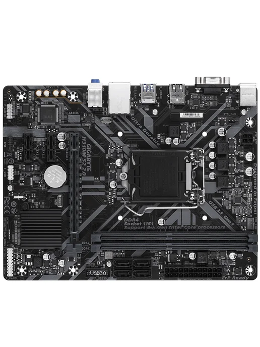 Gigabyte H310M A 2.0 (Intel 1151 v2, DDR4, H310) материнская плата, черный, dimm, фото 3