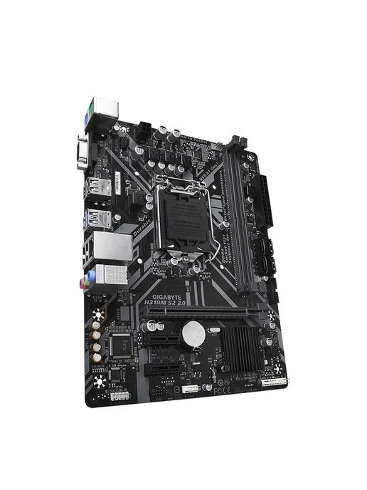 Gigabyte H310M A 2.0 (Intel 1151 v2, DDR4, H310) материнская плата, черный, dimm, фото 4