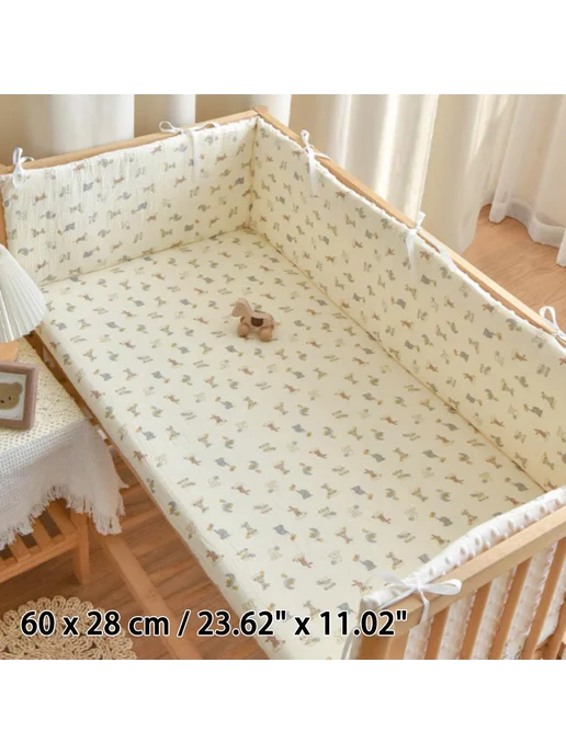 Бортик в кроватку на молнии 60x28 см, 60x28 см, фото 2