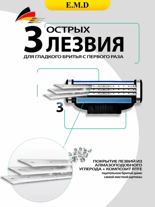 Кассеты для бритья Кассеты для бритв Mach3, 8 штуки, 12 шт, фото 4