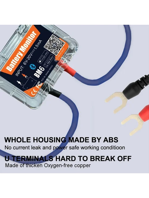 Монитор напряжения аккумулятора BM6, 6–20 В, Bluetooth, вариант, фото 3