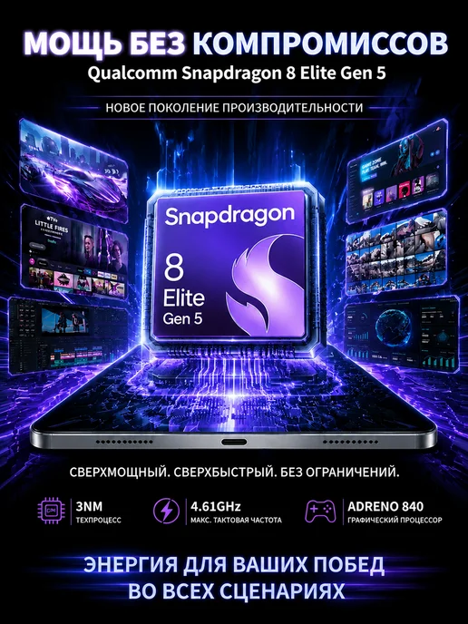 Планшет Android в комплекте клавиатура, мышь и наушники, вариант, фото 2