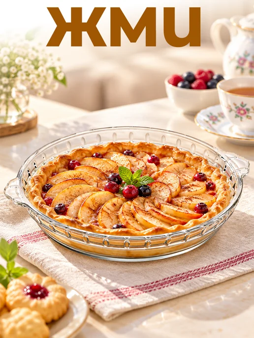 GT Форма для запекания круглая с ручками 1,5 л жаропрочная, 1,5 л, фото 3