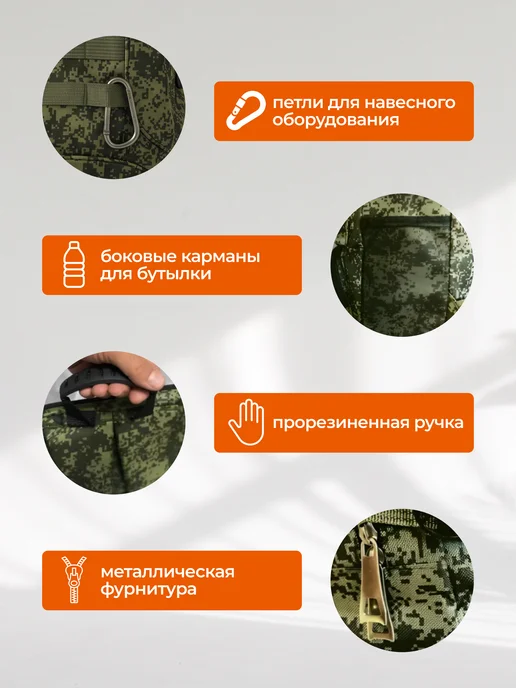 СУМБЕРИ Рюкзак трансформер тактический облегченный, серый, фото 2