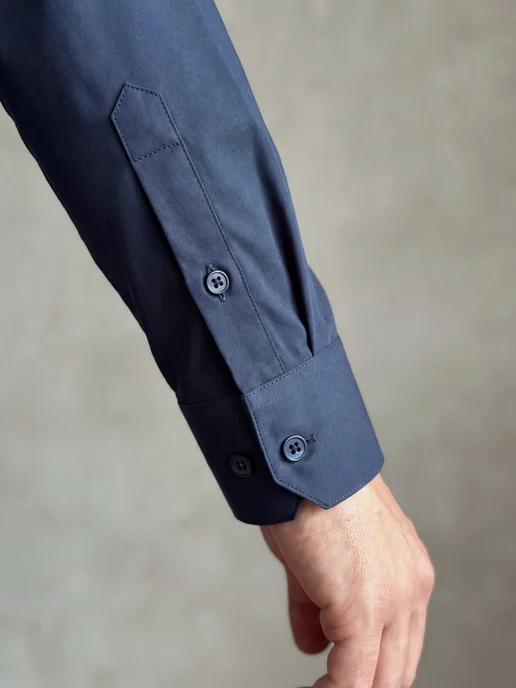 SUITBASE Рубашка с длинным рукавом классическая, синий, фото 5