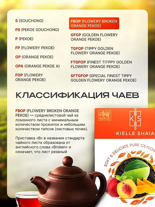 Чай черный листовой фруктовый МАНГО ПЕРСИК цейлонский KIELLE, черный, фото 3