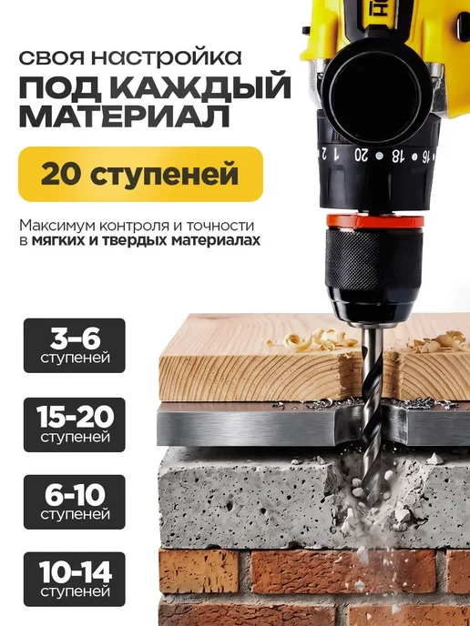 Шуруповерт бесщеточный аккумуляторный мощный ледобур, вариант, фото 3