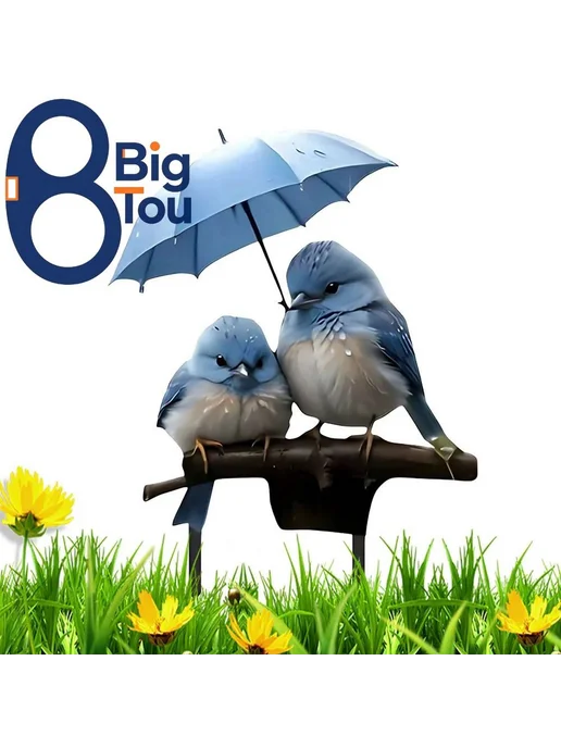 Садовая фигурка птица на колышке, ABS-пластик, 30×23,5 см, 30x23.5 см, фото 4