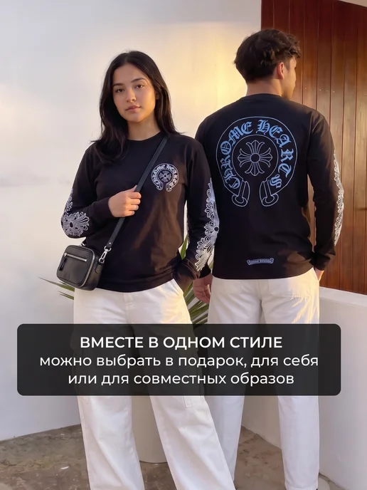 GISTON Лонгслив оверсайз с принтом, голубой, фото 8