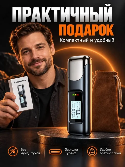 TimDay Алкотестер профессиональный на алкоголь многоразовый, вариант, фото 8