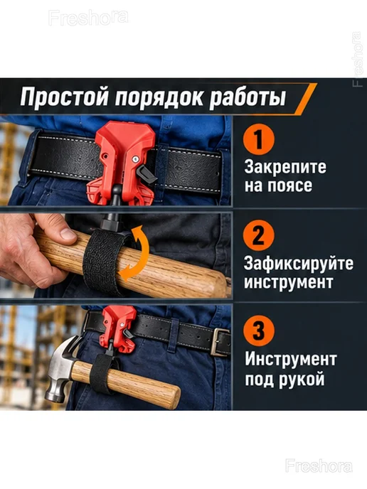 Держатели для инструмента на пояс с замком, 2 шт, 2 шт, фото 5