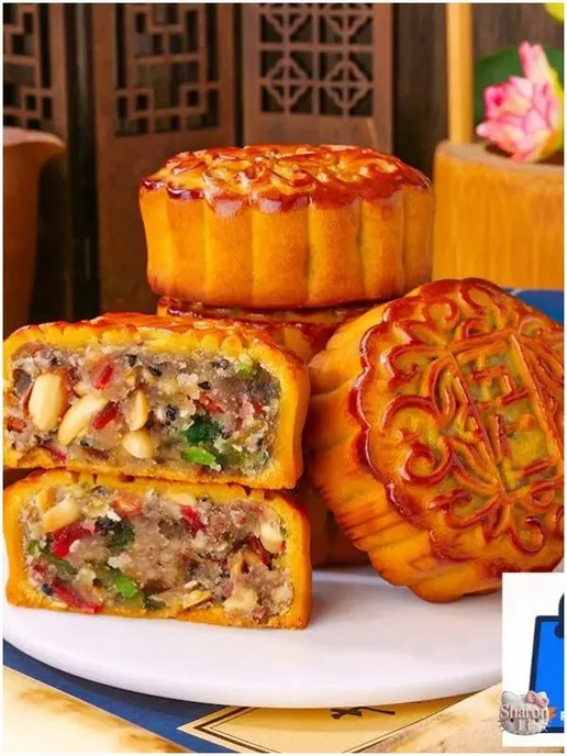 Лунный пряник со вкусом пяти ядер 400 г кондитерского 321 шт, 400 г, 321 шт, фото 2