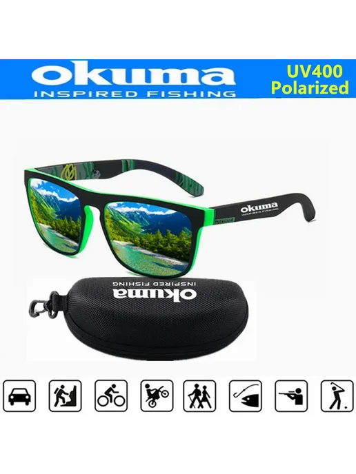 Okuma Поляризованные солнцезащитные очки UV400 для мужчин и, черный, фото 2