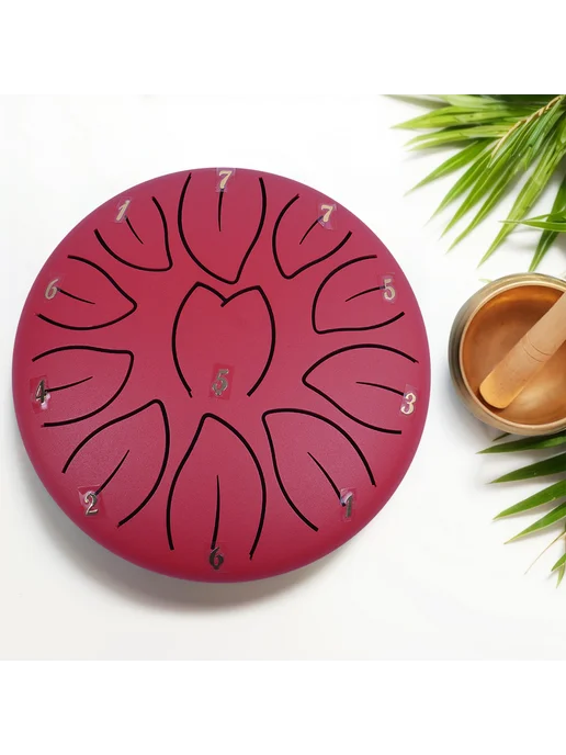 6 дюймов 11 нот Steel Tongue Drum Handpan для для {Brand} (К, красный, фото 2