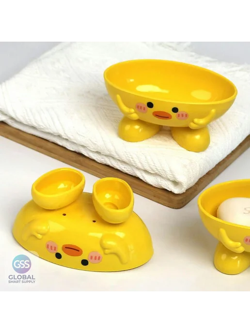 Нет бренда Набор мыльница-дозатор и стакан, желтая, бежевый, фото 4