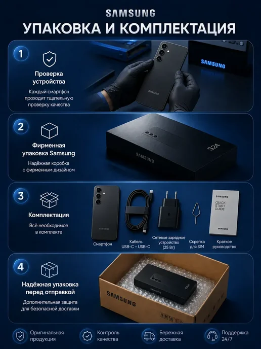 Смартфон Samsung A35 6/128 ГБ, синий, фото 4