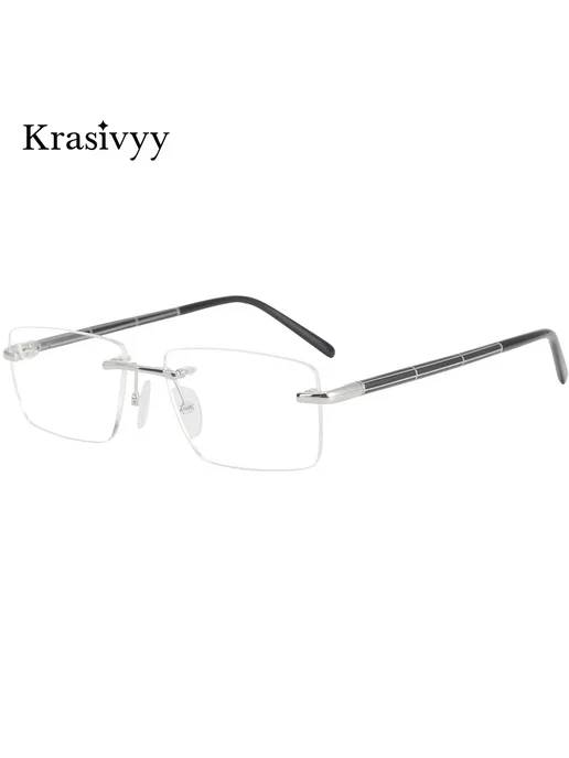 Krasivyy Мужские очки из титана Bright Gold, серебристый, фото 2