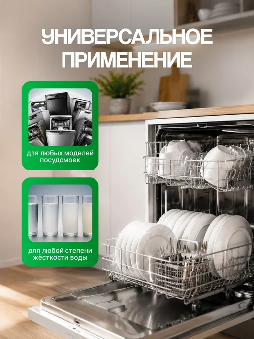 Соль для посудомоечной машины гранулированная 1,1 кг, 1,1 кг, фото 6