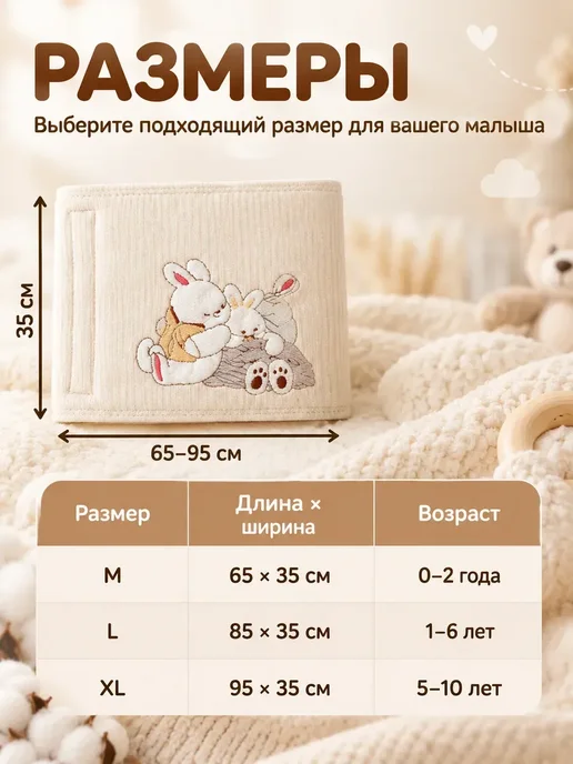 Пояс от колик для новорожденных мягкий детский, вариант, фото 7