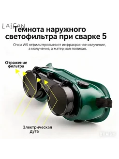 Сварочные очки с автозатемнением и двойными линзами