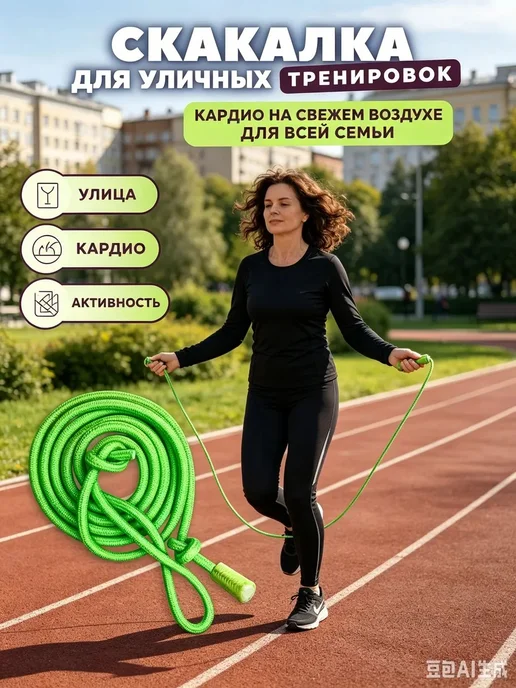 Скакалка гимнастическая 2.5 м, 2,5 м, фото 4