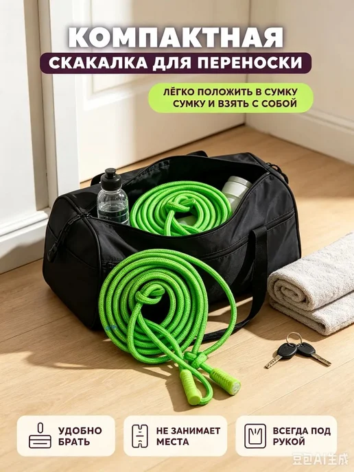 Скакалка гимнастическая 2.5 м, 2,5 м, фото 5