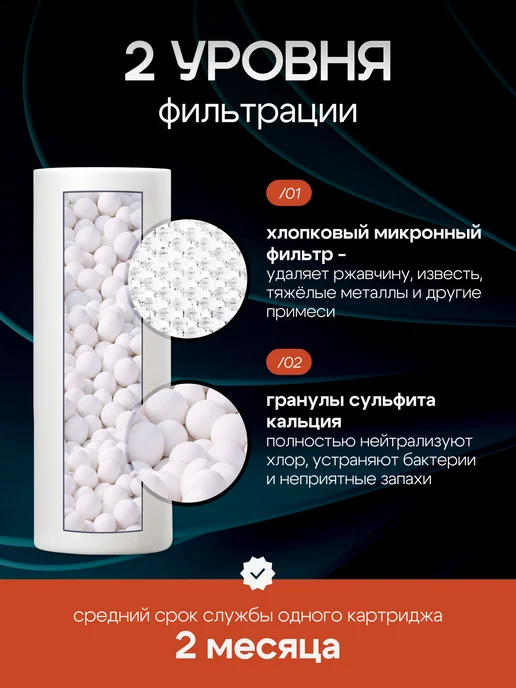 BIRUITE Фильтр для душа от хлора и ржавчины корейский, вариант, фото 2