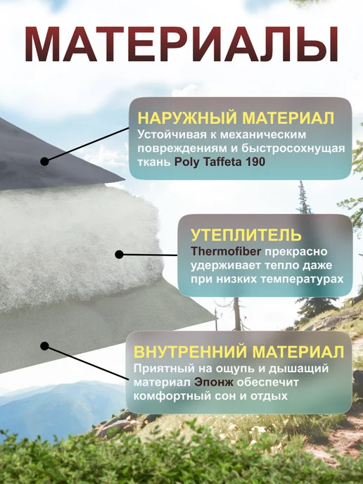 Швейный холдинг "Чайка" Спальный мешок туристический, вариант, фото 8