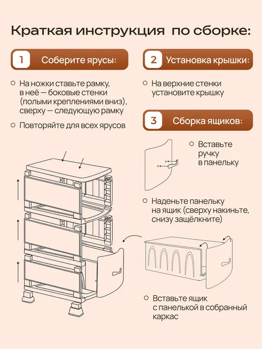 Палитра Уюта Пластиковый комод с ящиками, вариант, фото 8