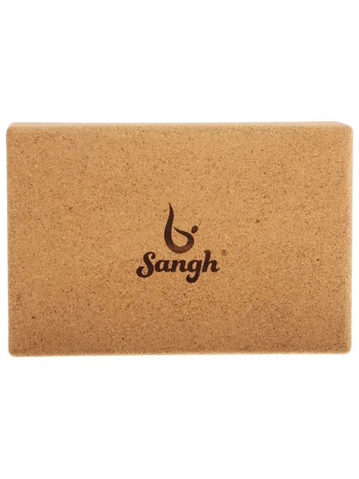 Sangh Блок для йоги 15х22х7 см пробка, 15x22x7 см, фото 6