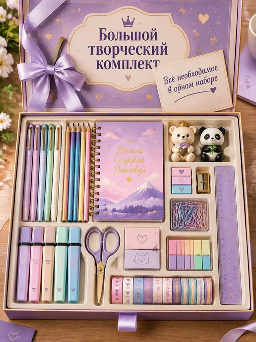 Школьный канцелярский набор ручка, вариант, фото 3