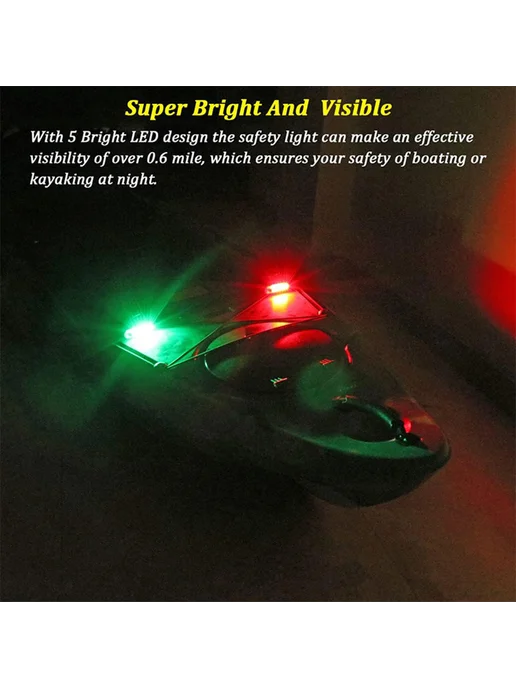 LED навигатор для лодки 4 режима сигналка, 6шт, 6 шт, фото 7