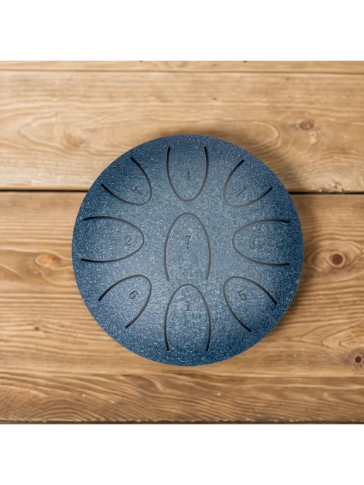 4 дюйма Steel Tongue Drum 9 нот для медитации йоги (White), синий, фото 4