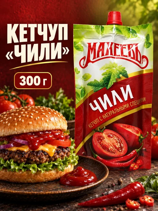 МахеевЪ Кетчуп чили острый 300 г, 5 шт, 300 г, фото 5