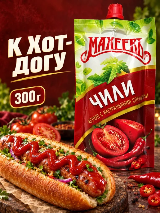 МахеевЪ Кетчуп чили острый 300 г, 5 шт, 300 г, фото 6