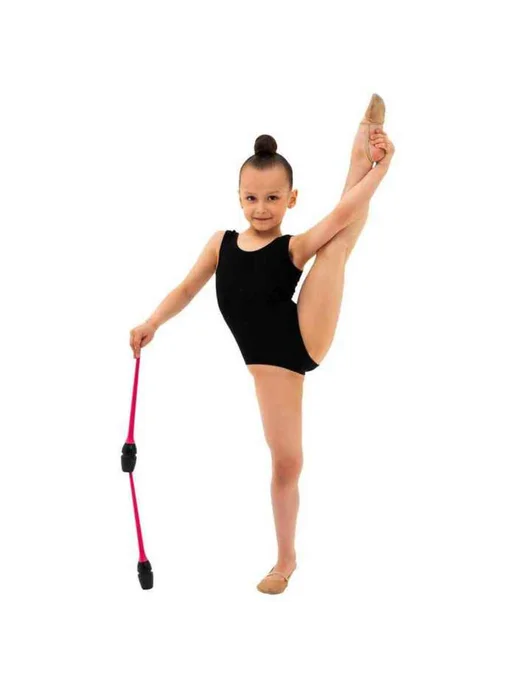 RGB (Russian Gymnastics Brand) Булавы для художественной гимнастики розовые и черные, черный, фото 6