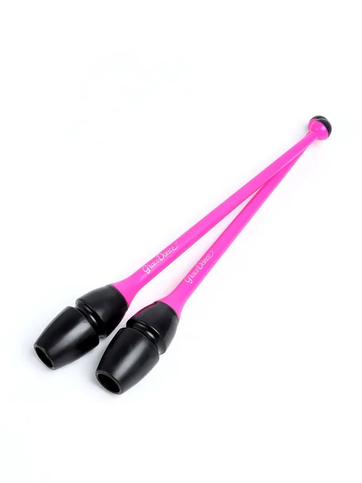 RGB (Russian Gymnastics Brand) Булавы для художественной гимнастики розовые и черные, черный, фото 8
