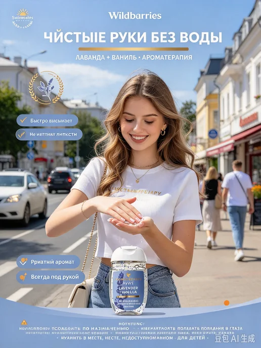 Портативный гель антисептик 29 мл увлажняющий, 29 мл, фото 4