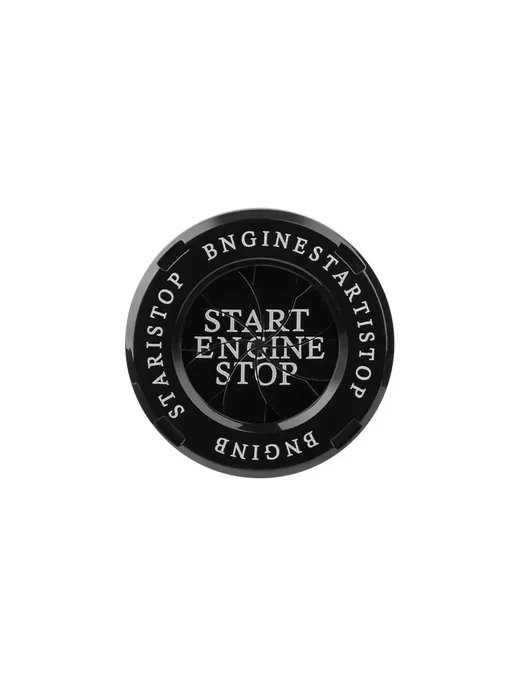 Нет бренда Наклейка на кнопку запуска Onekey Black 02, черный