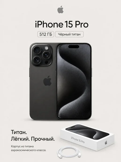 Смартфон Apple iPhone 15 Pro 512 ГБ, черный, фото 8