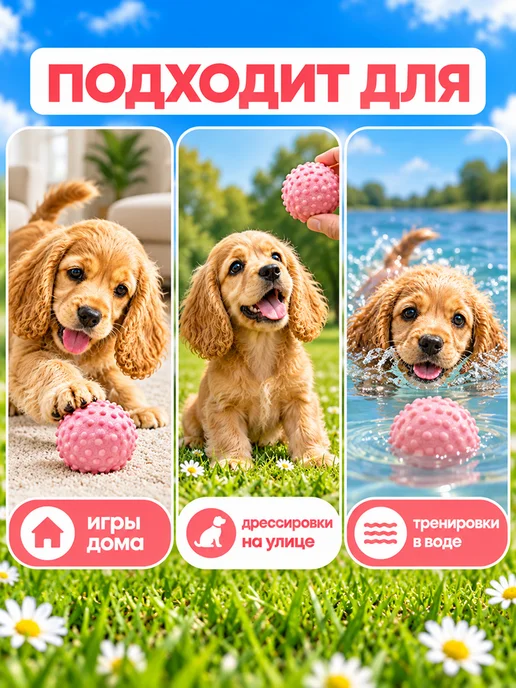 ИНТОНАЦИЯ Жевательная игрушка для собак, супер прочный мяч, вариант, фото 4